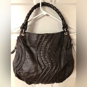 Fenn Wright Manson EUC Brown Leather Satin Lined Slouchy Hobo Bag